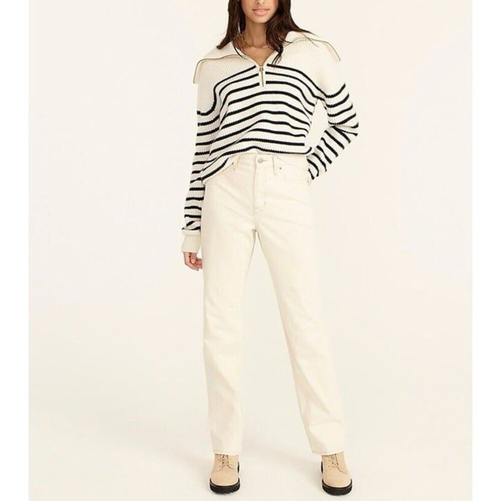 J Crew Jeans Womens 25 Slouchy Boyfriend Denim Ecru Natural BD367 $148